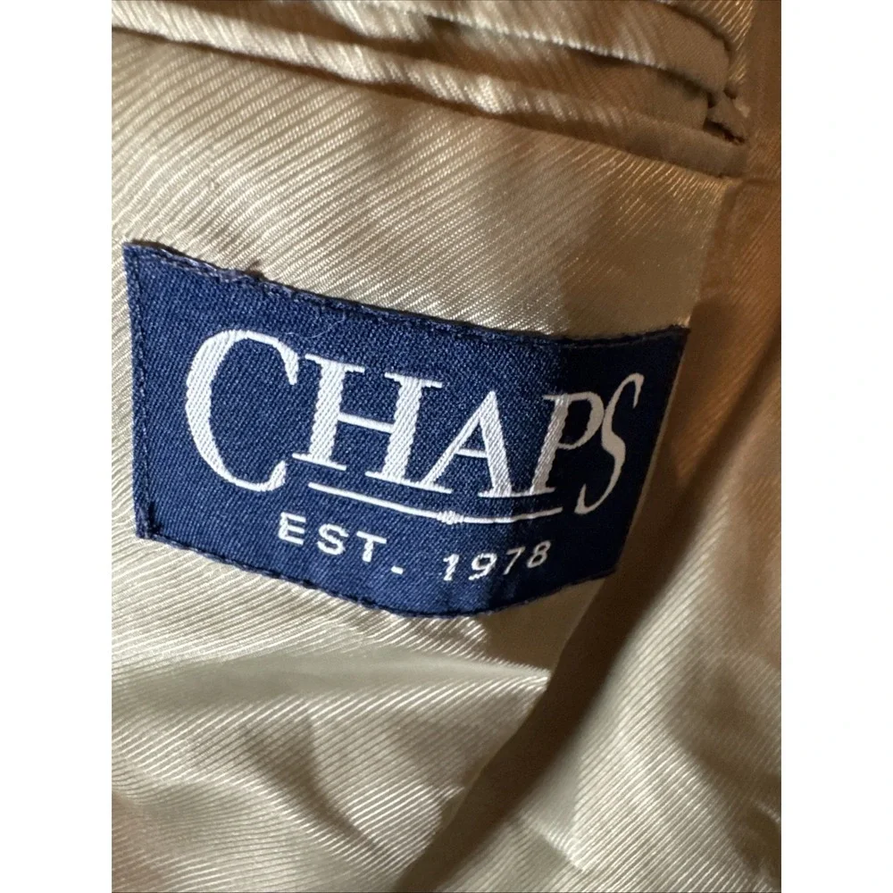 Chaps Mens 41R Tan Khaki Sport Coat Blazer 2 Button Classic Jacket Romania